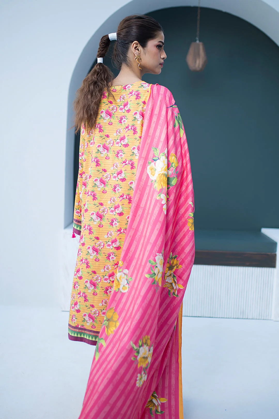 Embroidered Shirt Shalwar Dupatta - 0837 - Image 3