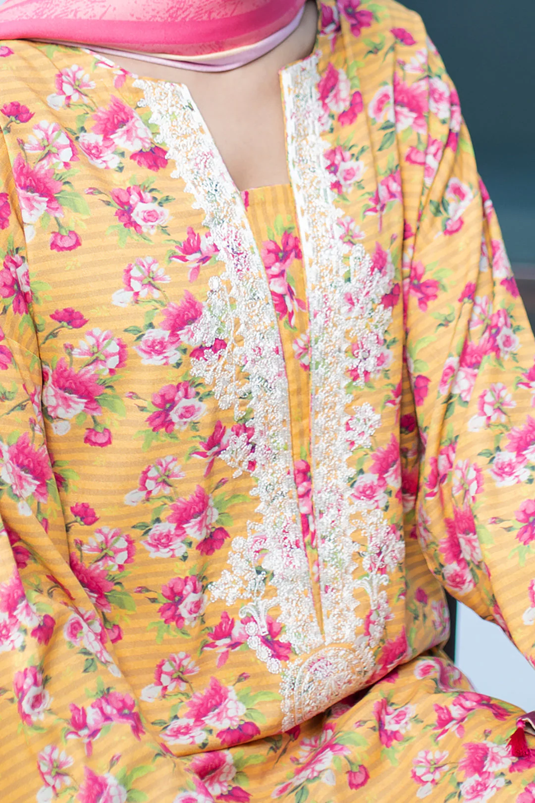 Embroidered Shirt Shalwar Dupatta - 0837 - Image 4