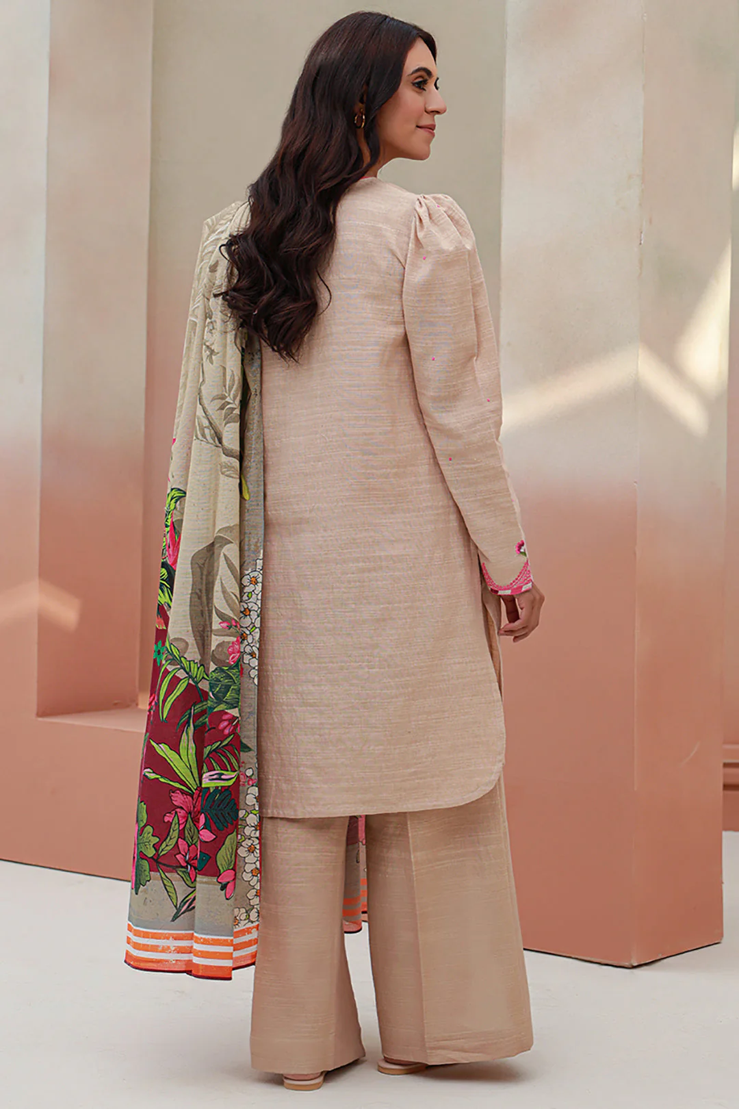 Embroidered Shirt Shalwar Dupatta - 0840 - Image 5