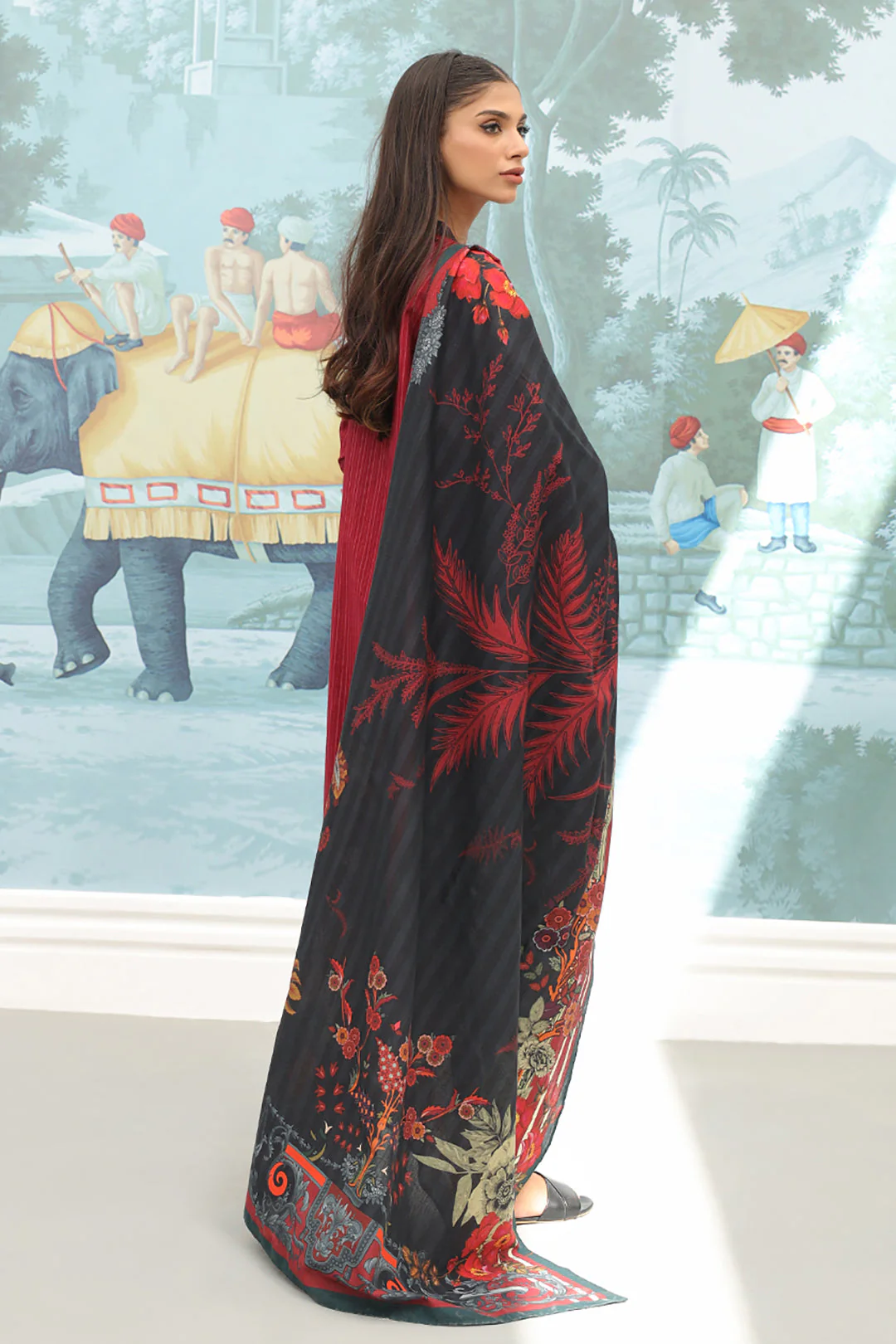 Embroidered Shirt Shalwar Dupatta - 0841 - Image 5