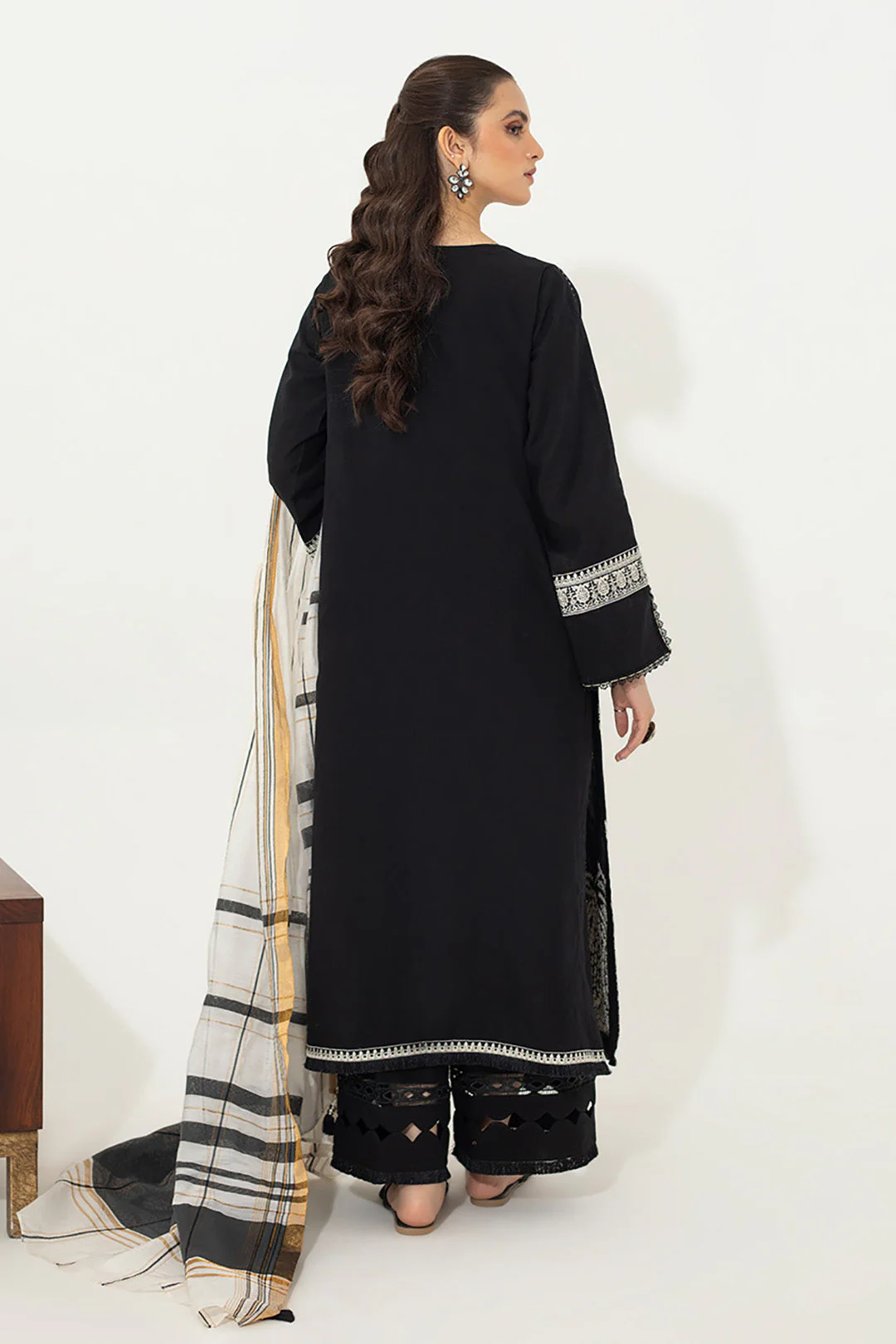 Embroidered Shirt Shalwar Dupatta - 0857 - Image 5