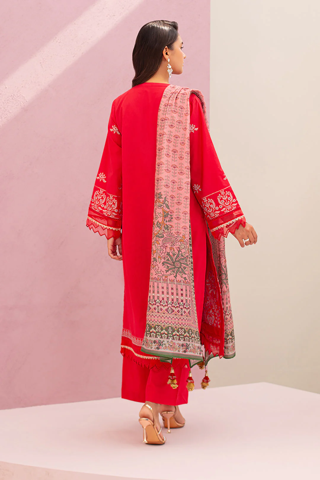 Embroidered Shirt Shalwar Dupatta - 0896 - Image 5