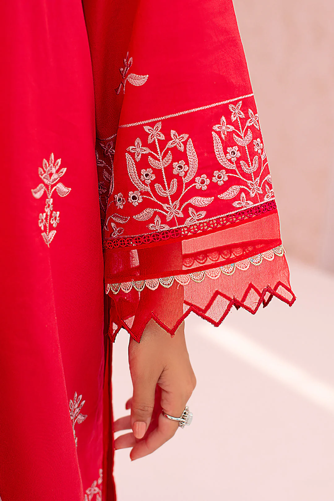 Embroidered Shirt Shalwar Dupatta - 0896 - Image 6