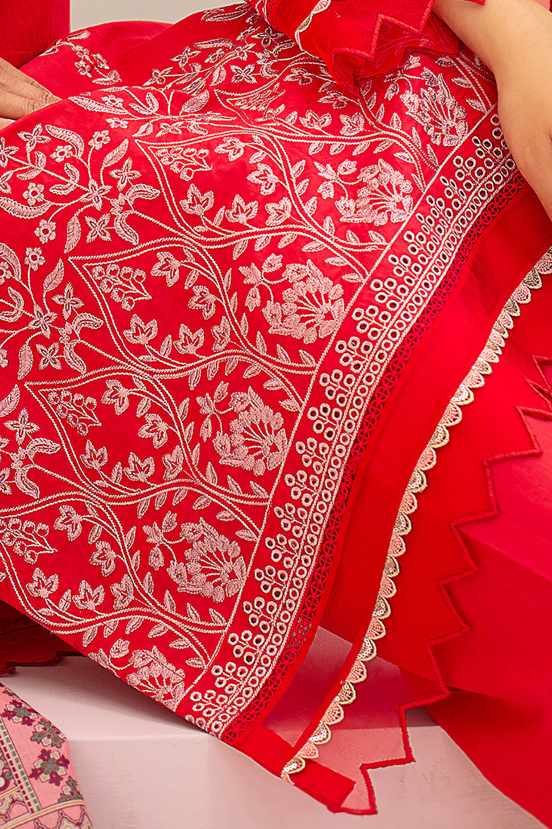 Embroidered Shirt Shalwar Dupatta - 0896 - Image 7