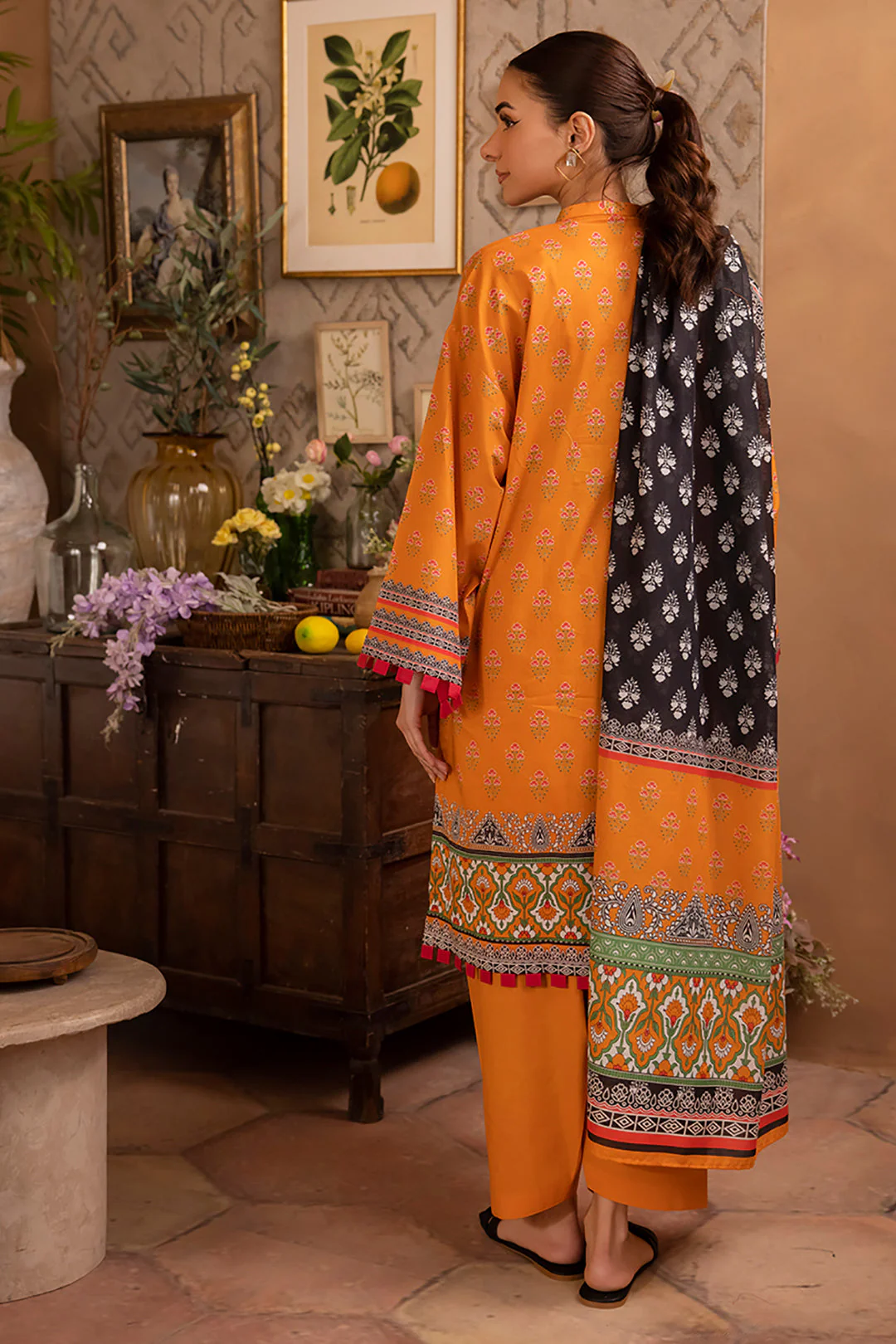 Embroidered Shirt Shalwar Dupatta - 1103 - Image 5