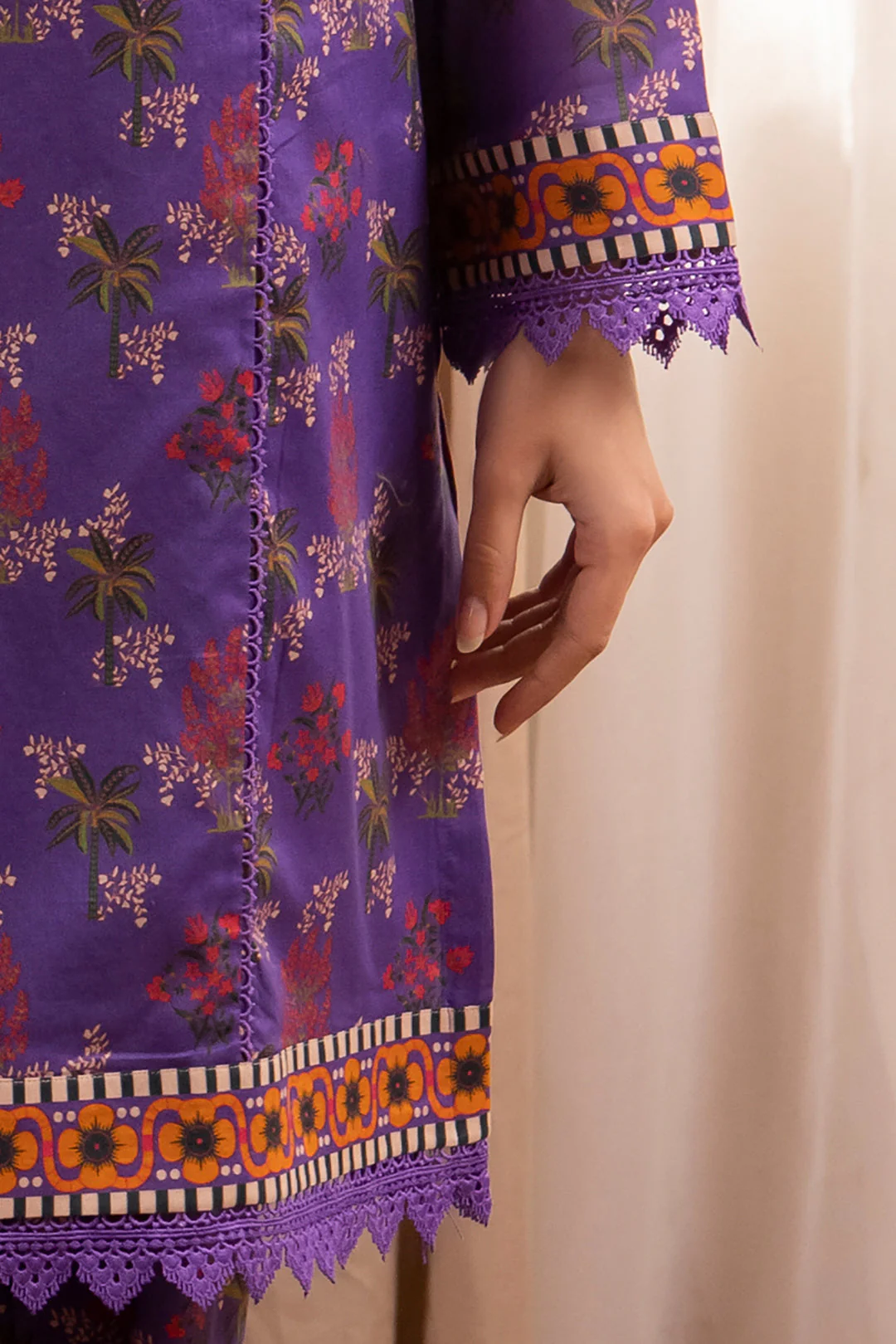 Embroidered Shirt Shalwar Dupatta - 1106 - Image 3