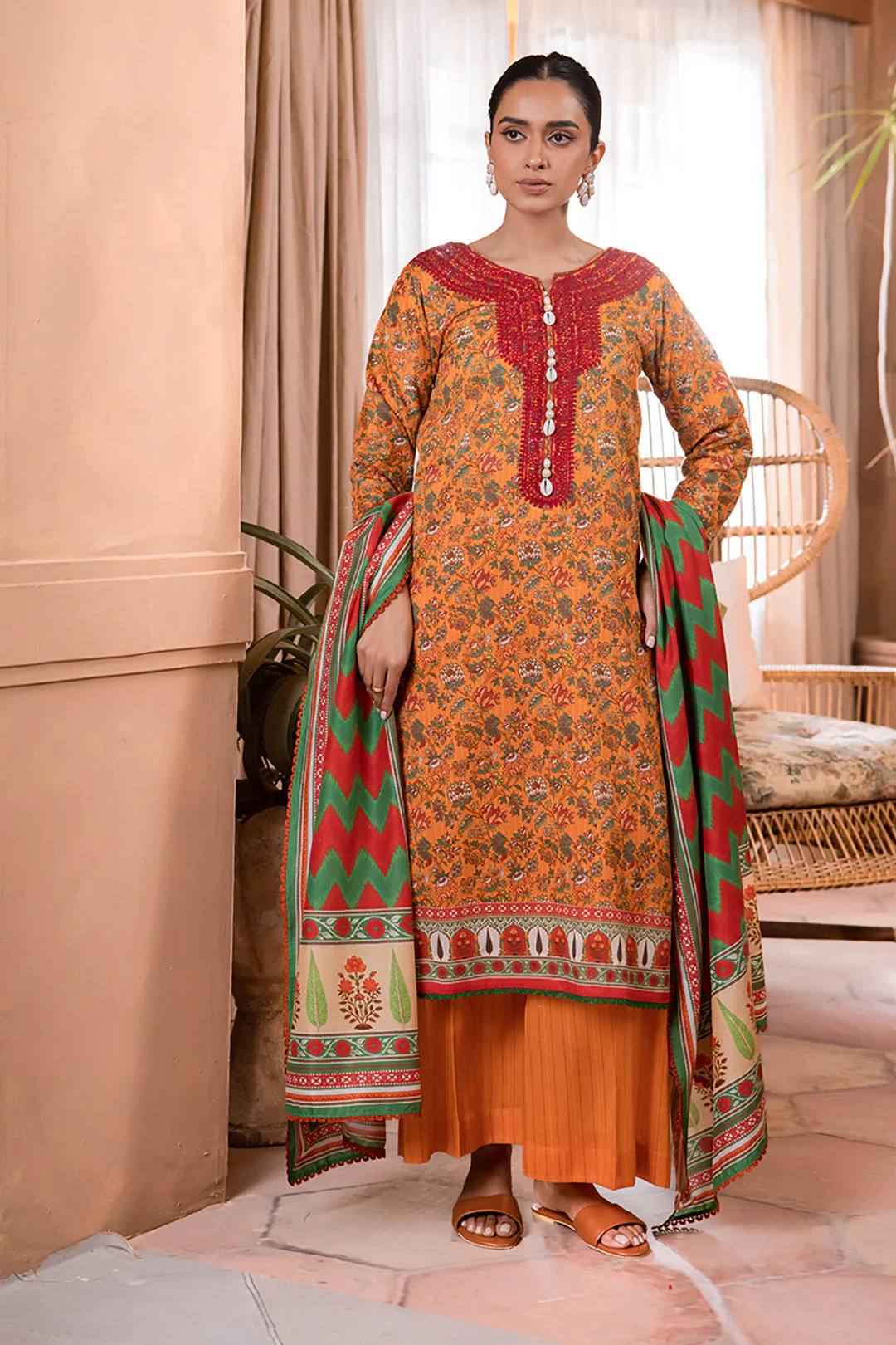Embroidered Shirt Shalwar Dupatta - 1110