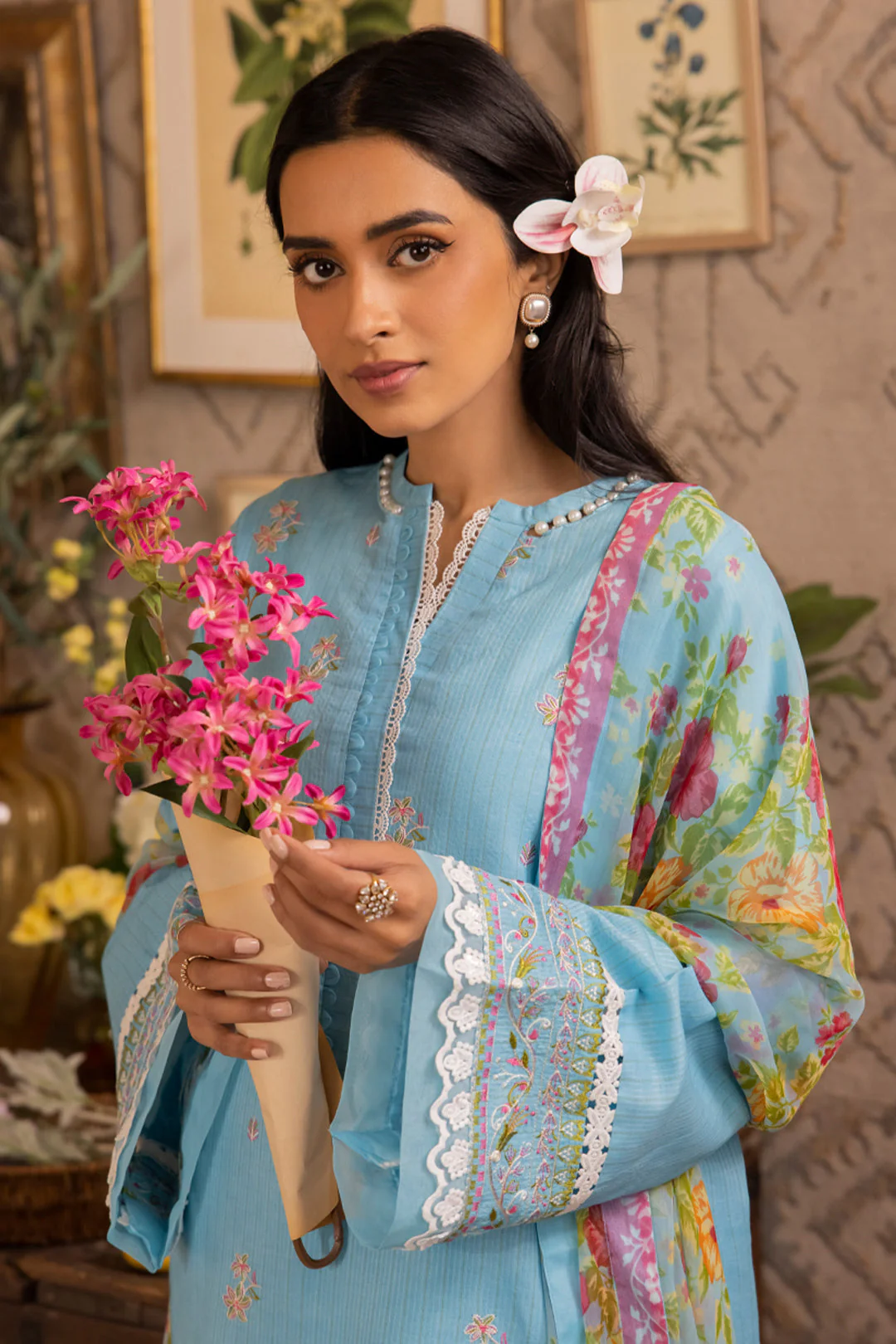 Embroidered Shirt Shalwar Dupatta - 1117 - Image 2