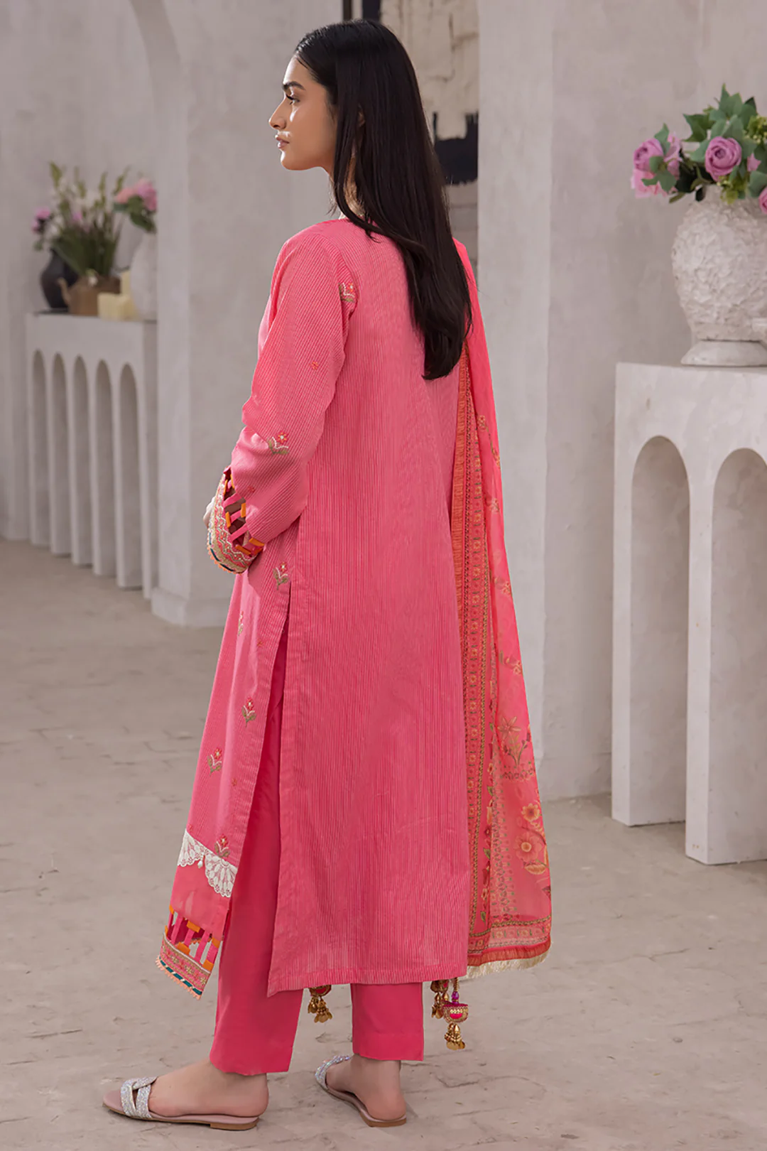 Embroidered Shirt Shalwar Dupatta - 1119 - Image 5