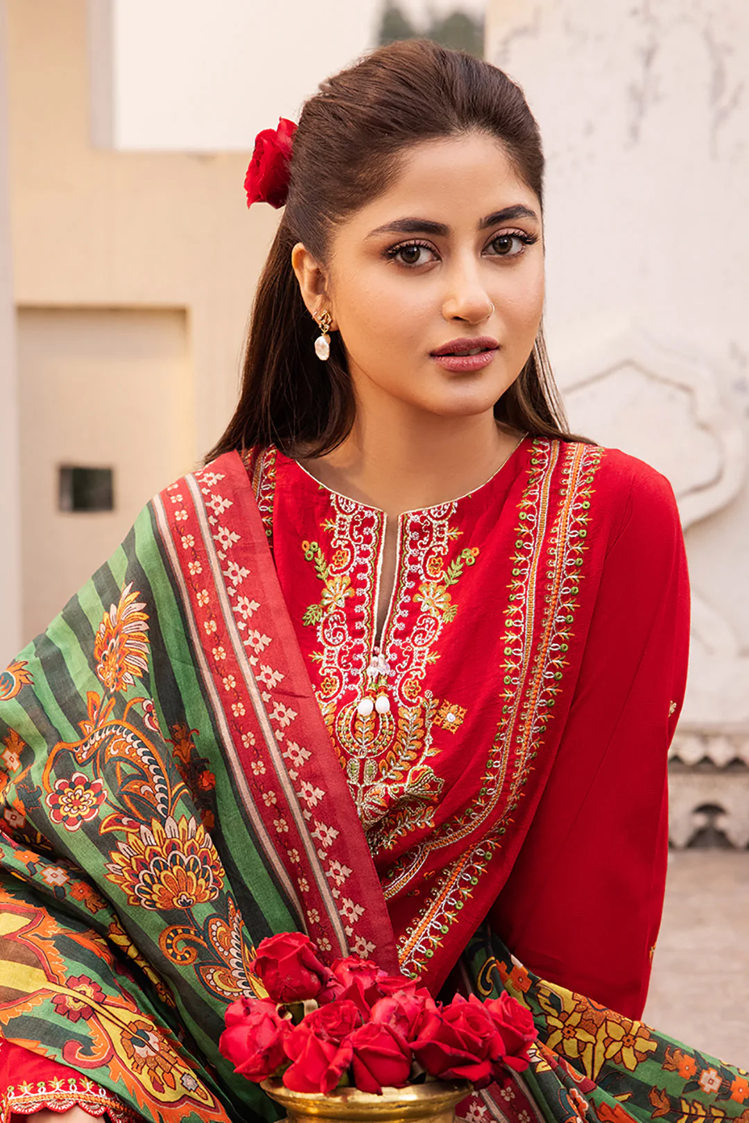 Embroidered Shirt Shalwar Dupatta - 1122 - Image 6