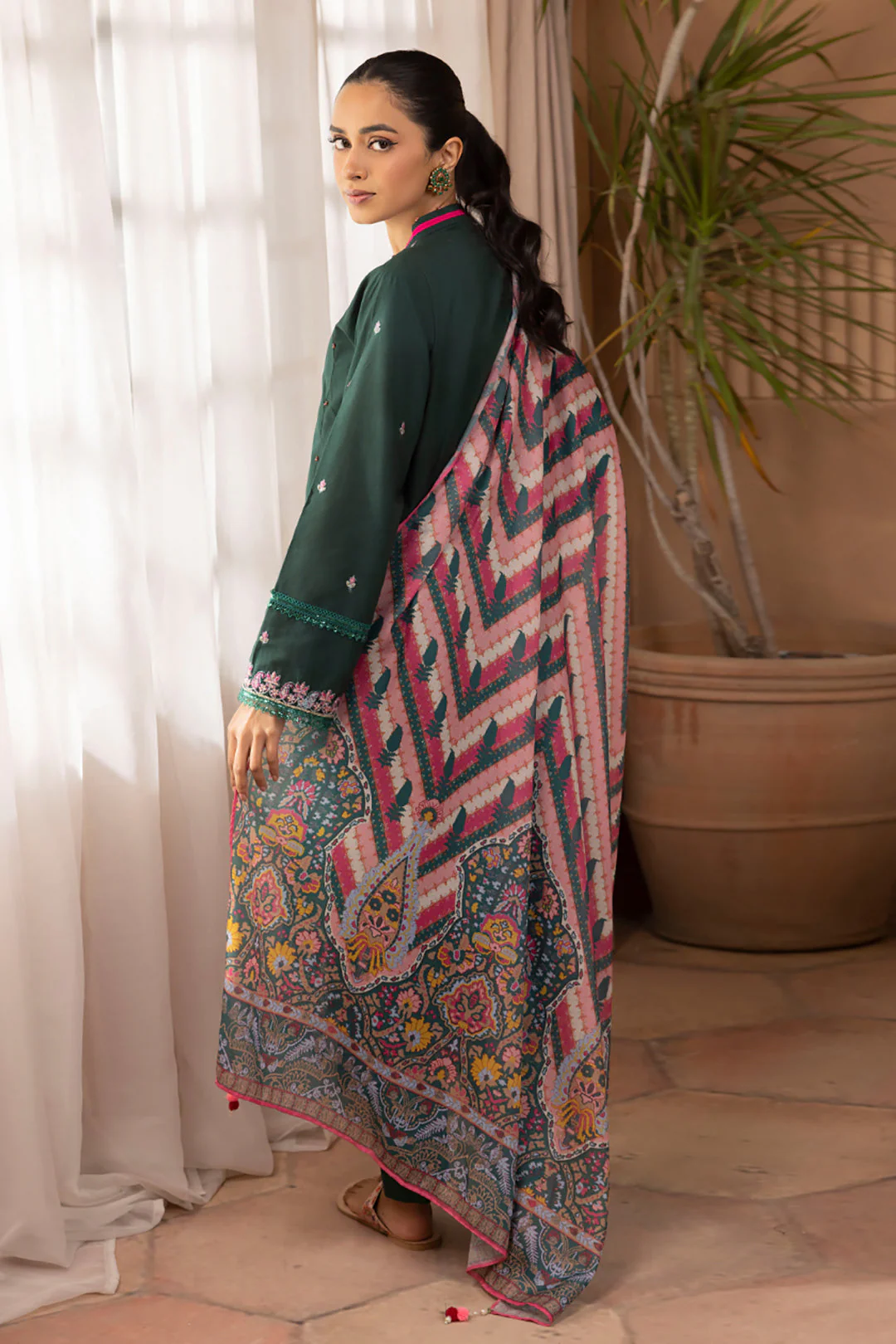 Embroidered Shirt Shalwar Dupatta - 1124 - Image 5