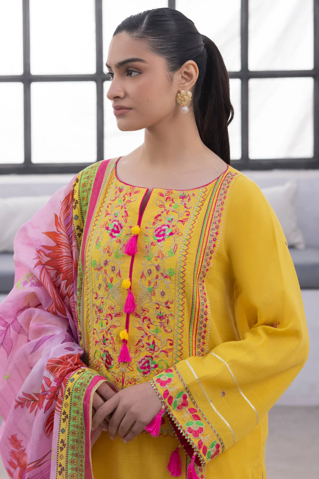 Embroidered Shirt Shalwar Dupatta - 1126