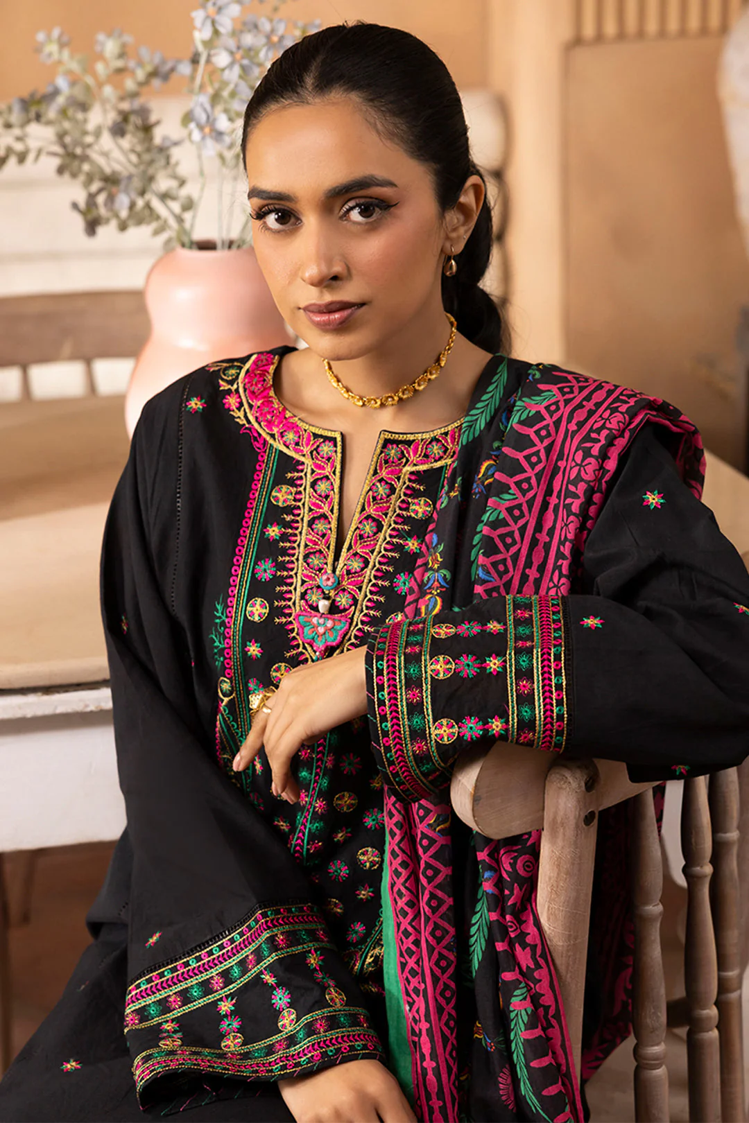Embroidered Shirt Shalwar Dupatta - 1138