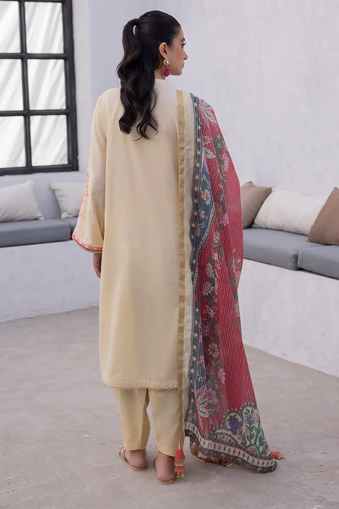 Embroidered Shirt Shalwar Dupatta - 1139 - Image 5