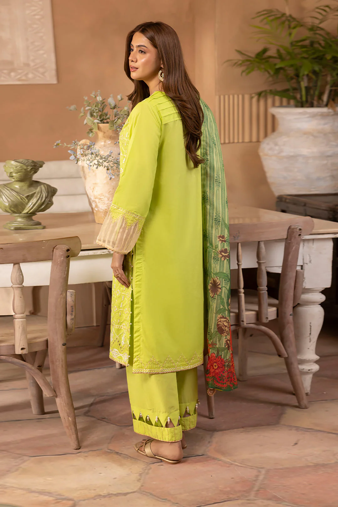 Embroidered Shirt Shalwar Dupatta - 1141 - Image 5