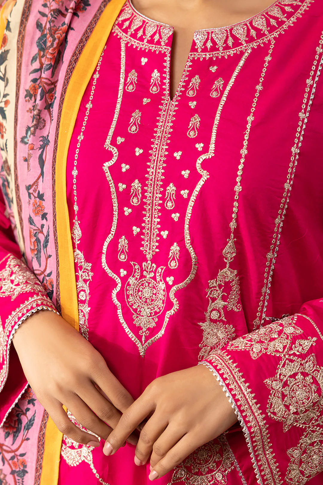 Embroidered Shirt Shalwar Dupatta - 1145 - Image 4