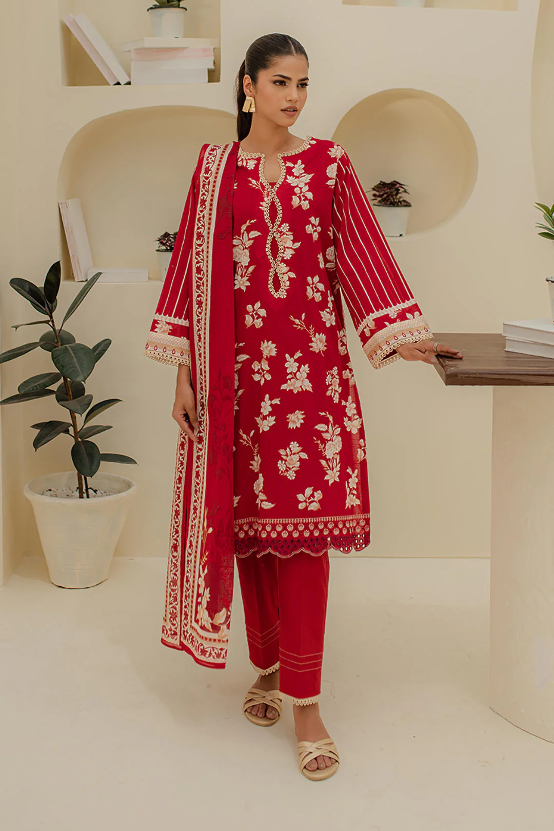 Embroidered Shirt Shalwar Dupatta - 1250