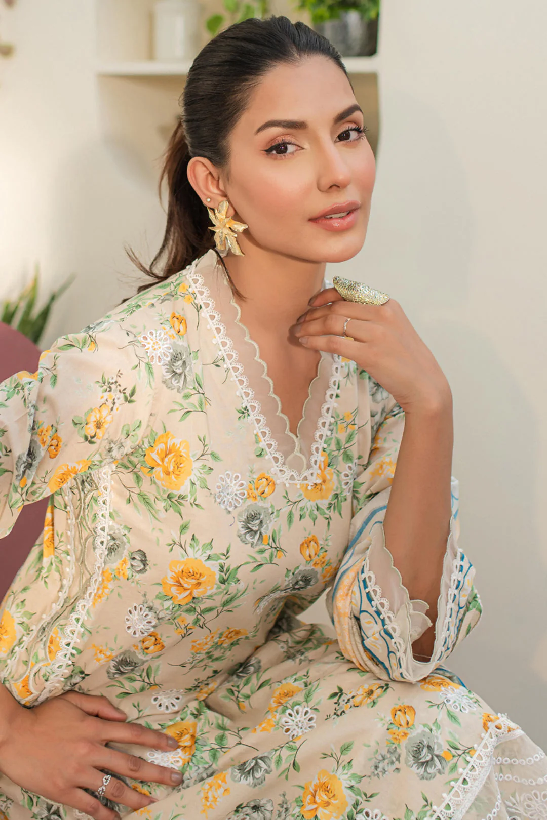 Embroidered Shirt Shalwar Dupatta - 1256 - Image 2