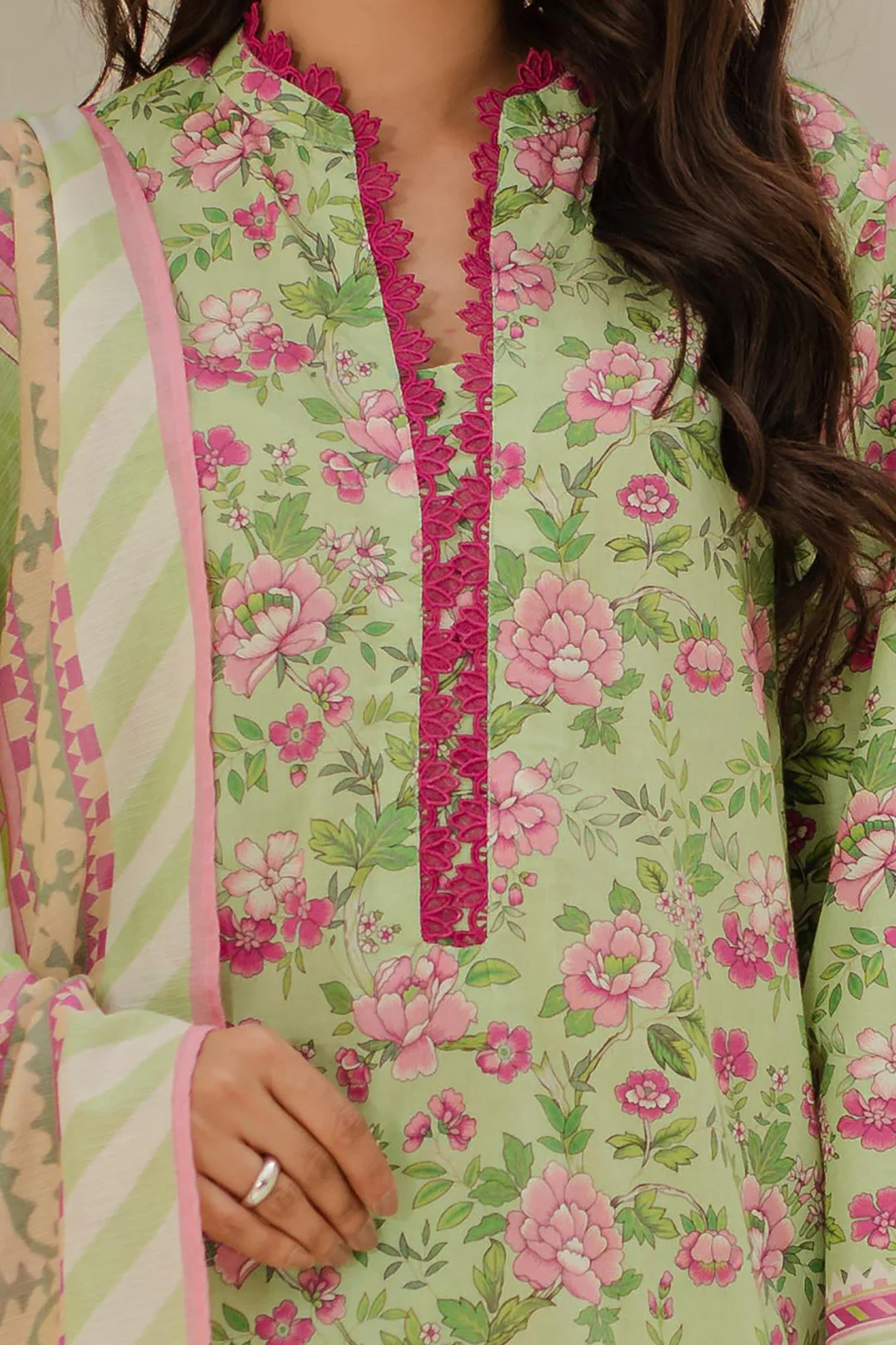 Embroidered Shirt Shalwar Dupatta - 1258 - Image 4