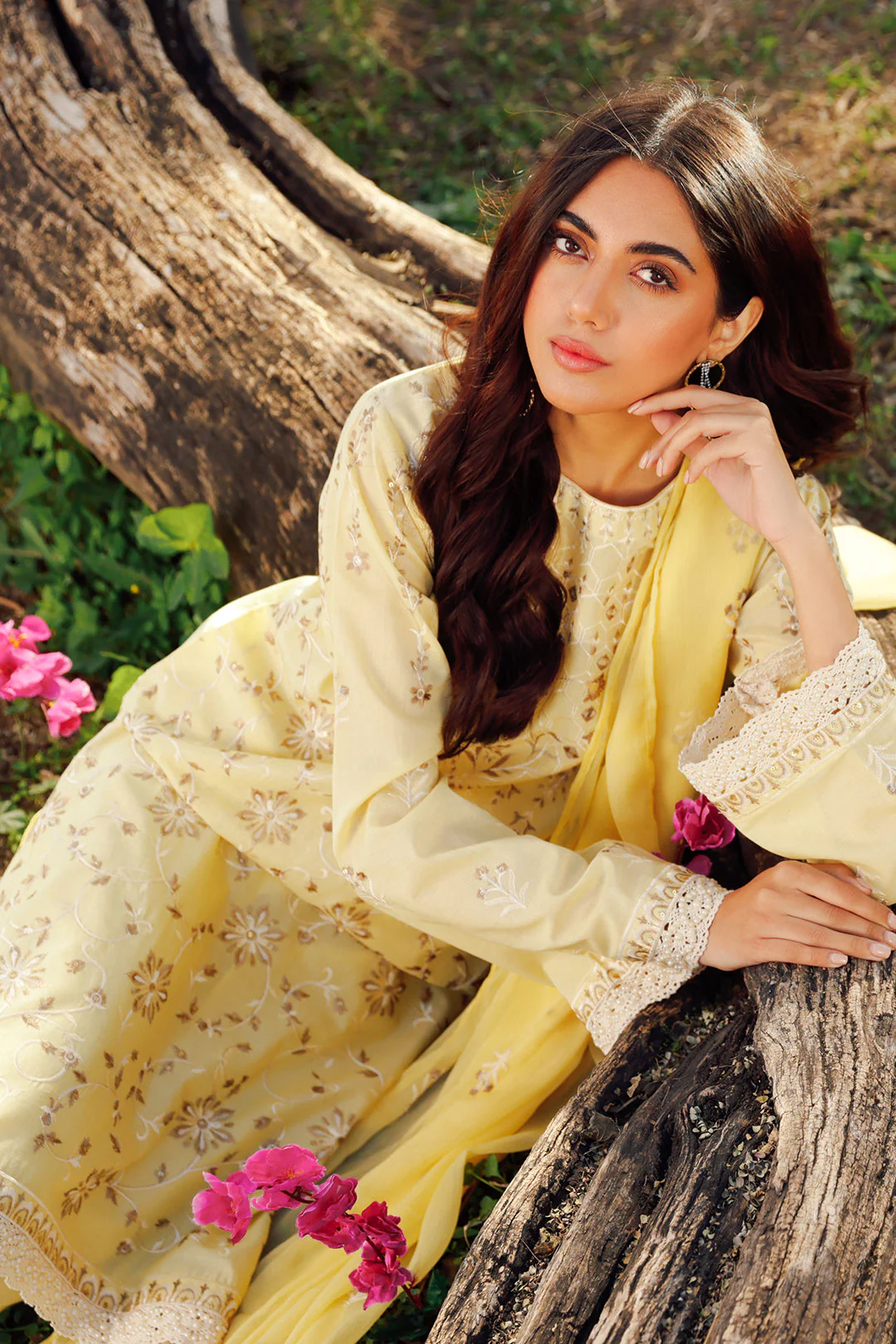 Embroidered Shirt Shalwar Dupatta - 2000 - Image 8
