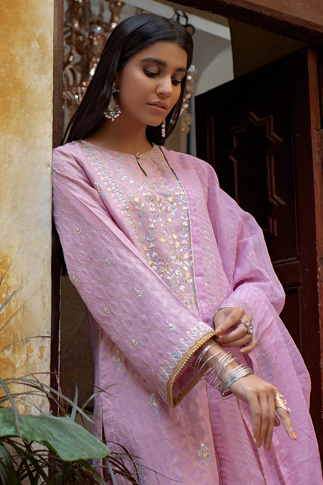 Embroidered Shirt Shalwar Dupatta - 2020 - Image 3