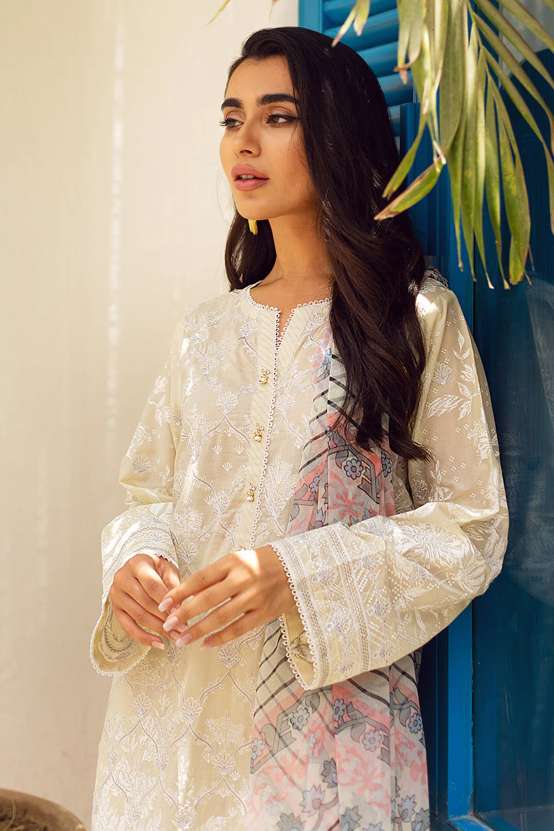 Embroidered Shirt Shalwar Dupatta - 0052 - Image 6