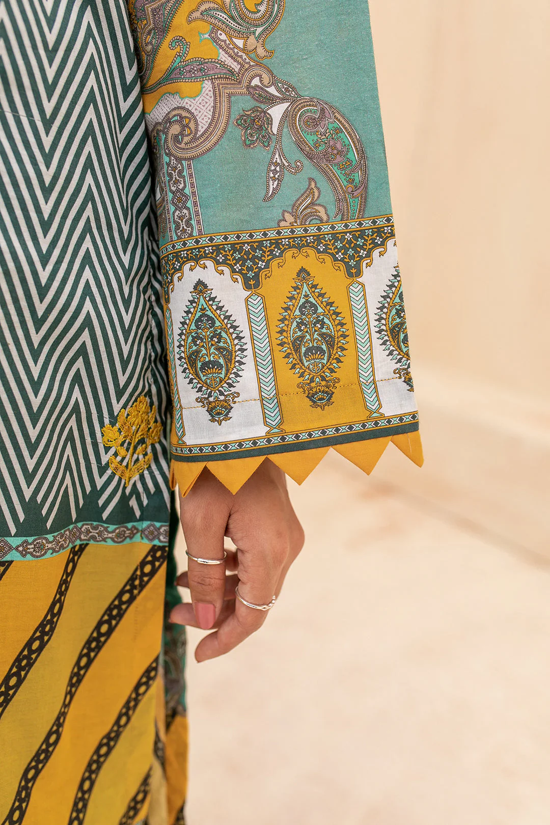 Embroidered Shirt Shalwar Dupatta - 0057 - Image 5