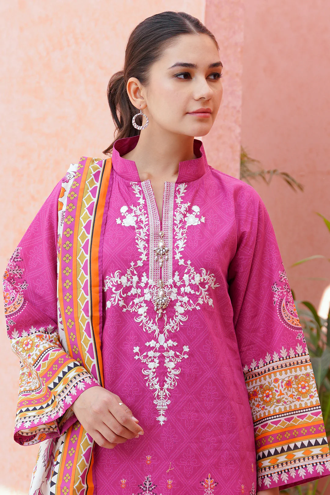 Embroidered Shirt Shalwar Dupatta - 0172 - Image 2