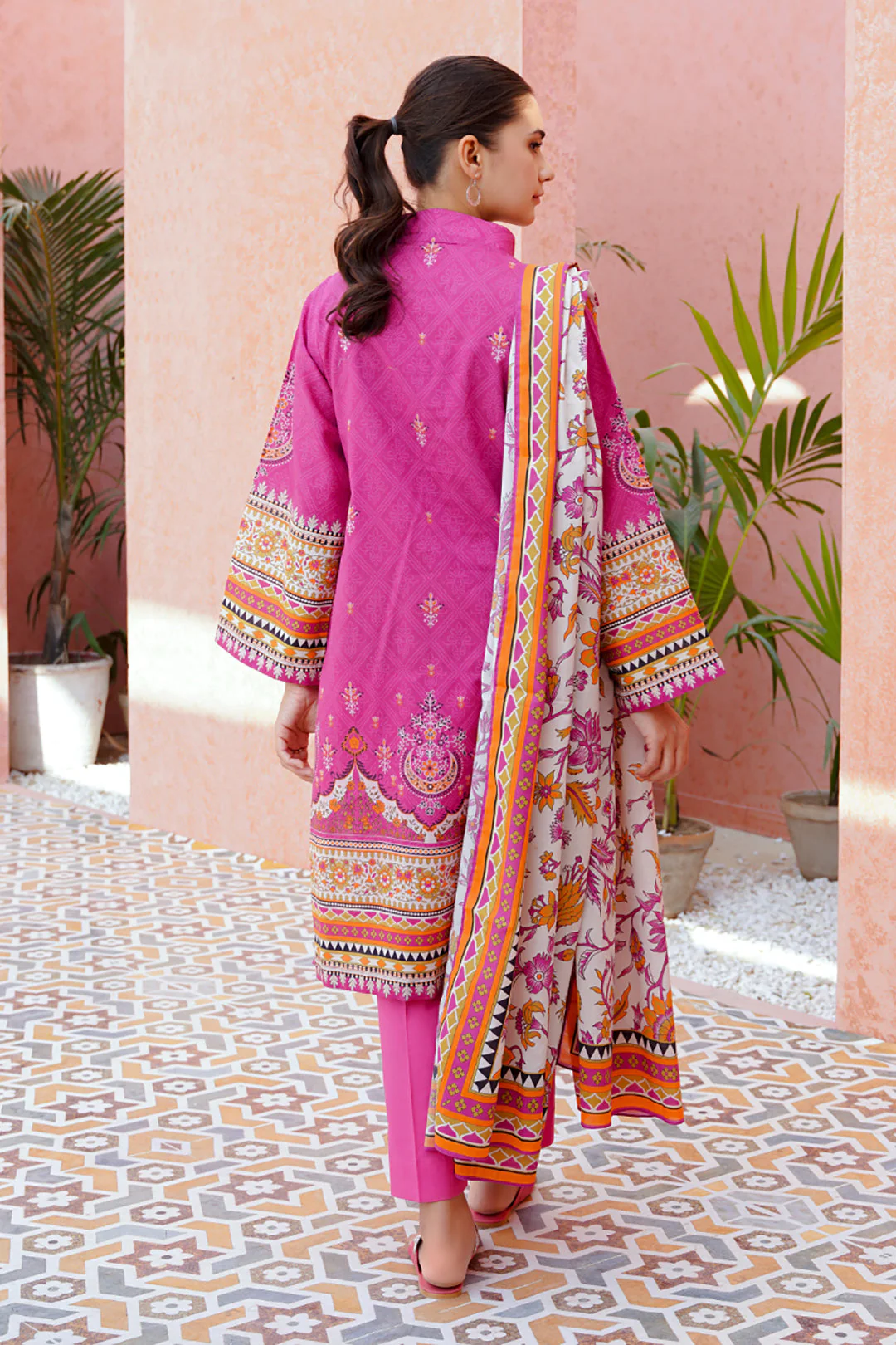 Embroidered Shirt Shalwar Dupatta - 0172 - Image 5