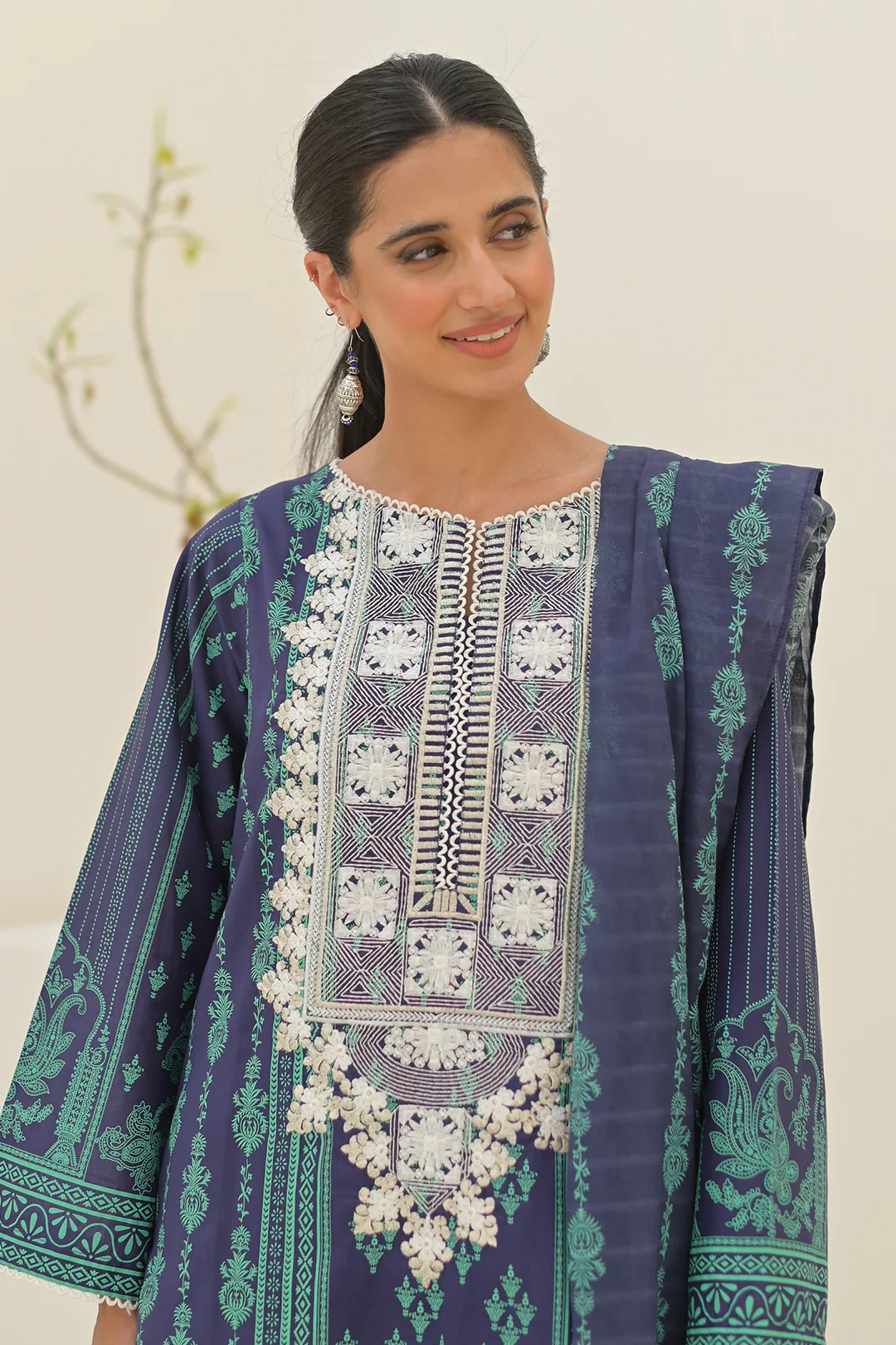 Embroidered Shirt Shalwar Dupatta - 0177 - Image 2