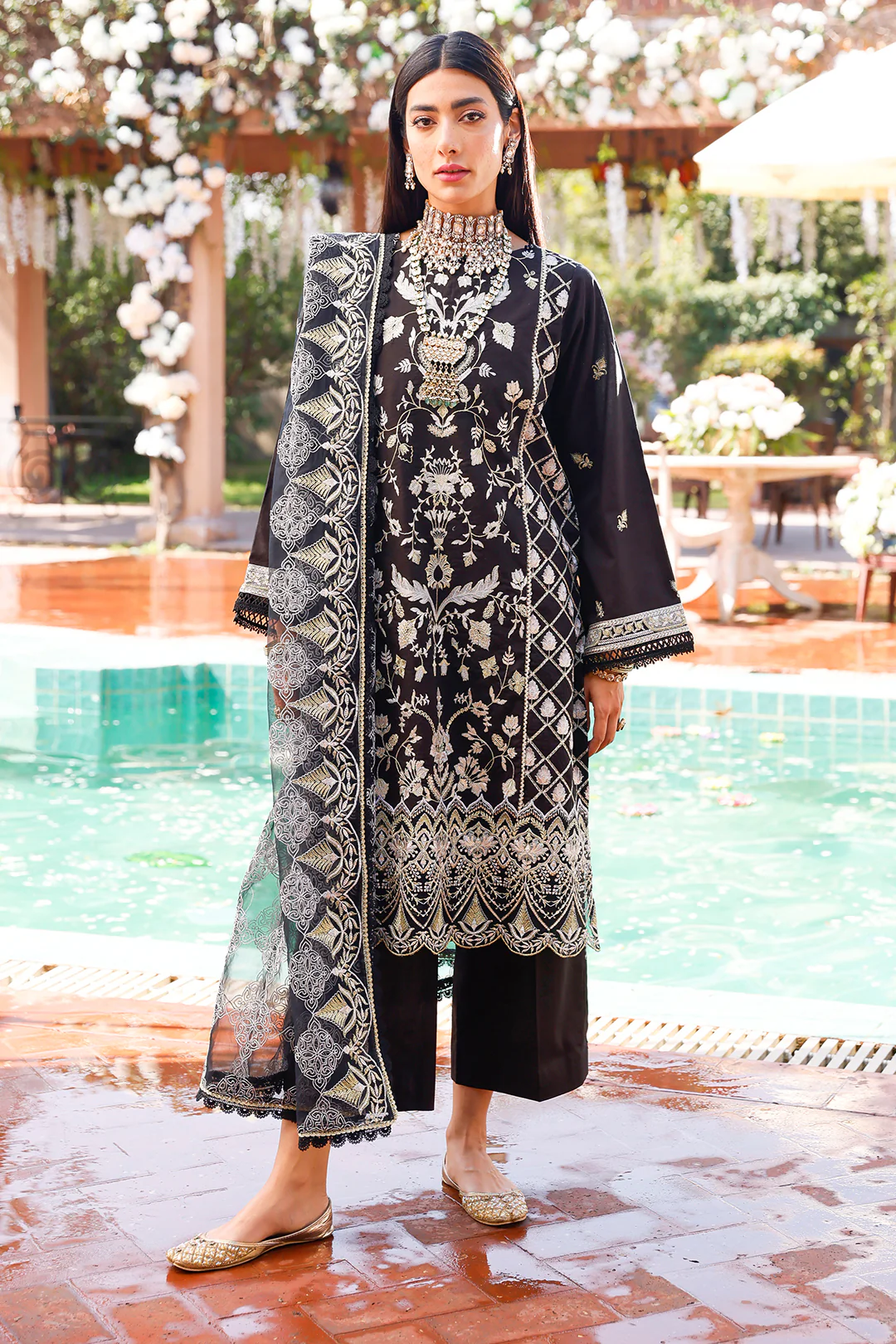 Embroidered Shirt Shalwar Dupatta - 0286 - Image 2