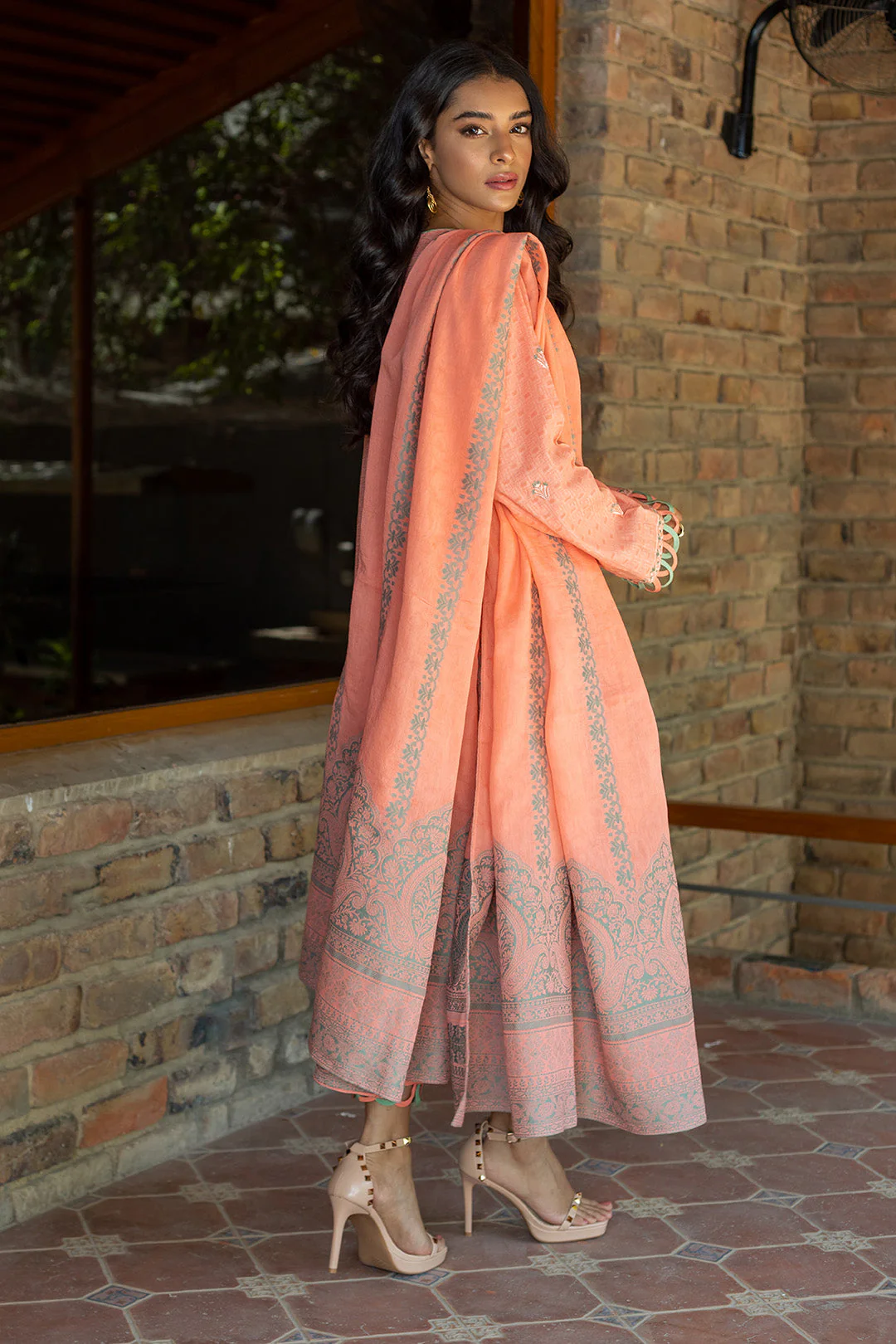 Embroidered Shirt Shalwar Dupatta - 0703 - Image 2