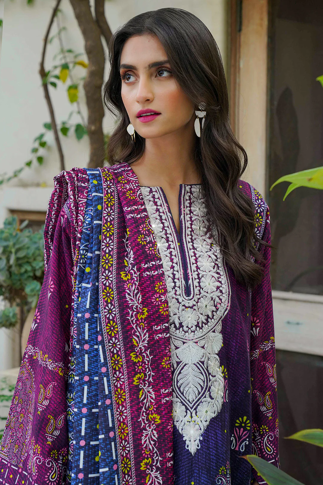 Embroidered Shirt Shalwar Dupatta - 0322 - Image 2