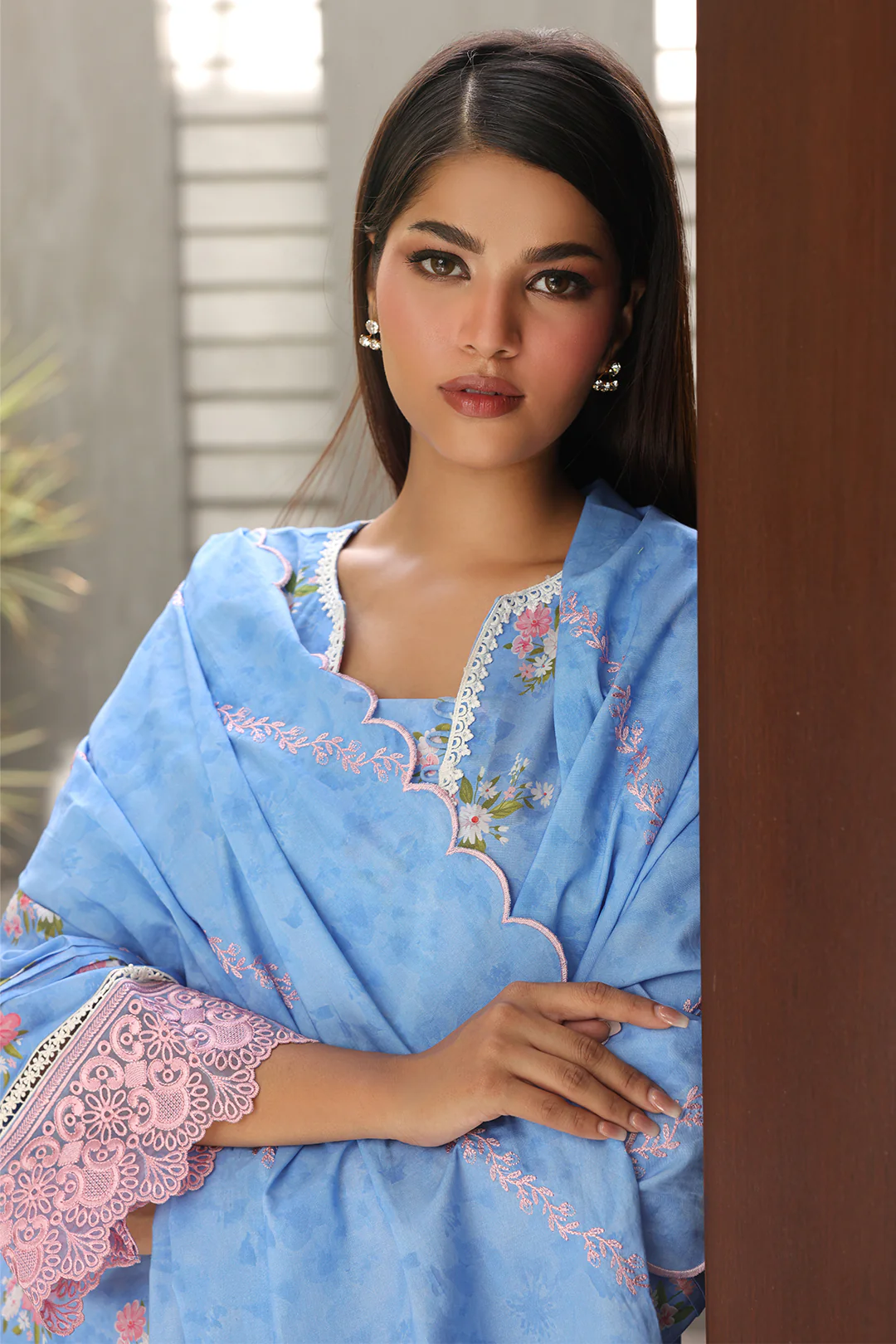 Embroidered Shirt Shalwar Dupatta - 0068 - Image 2