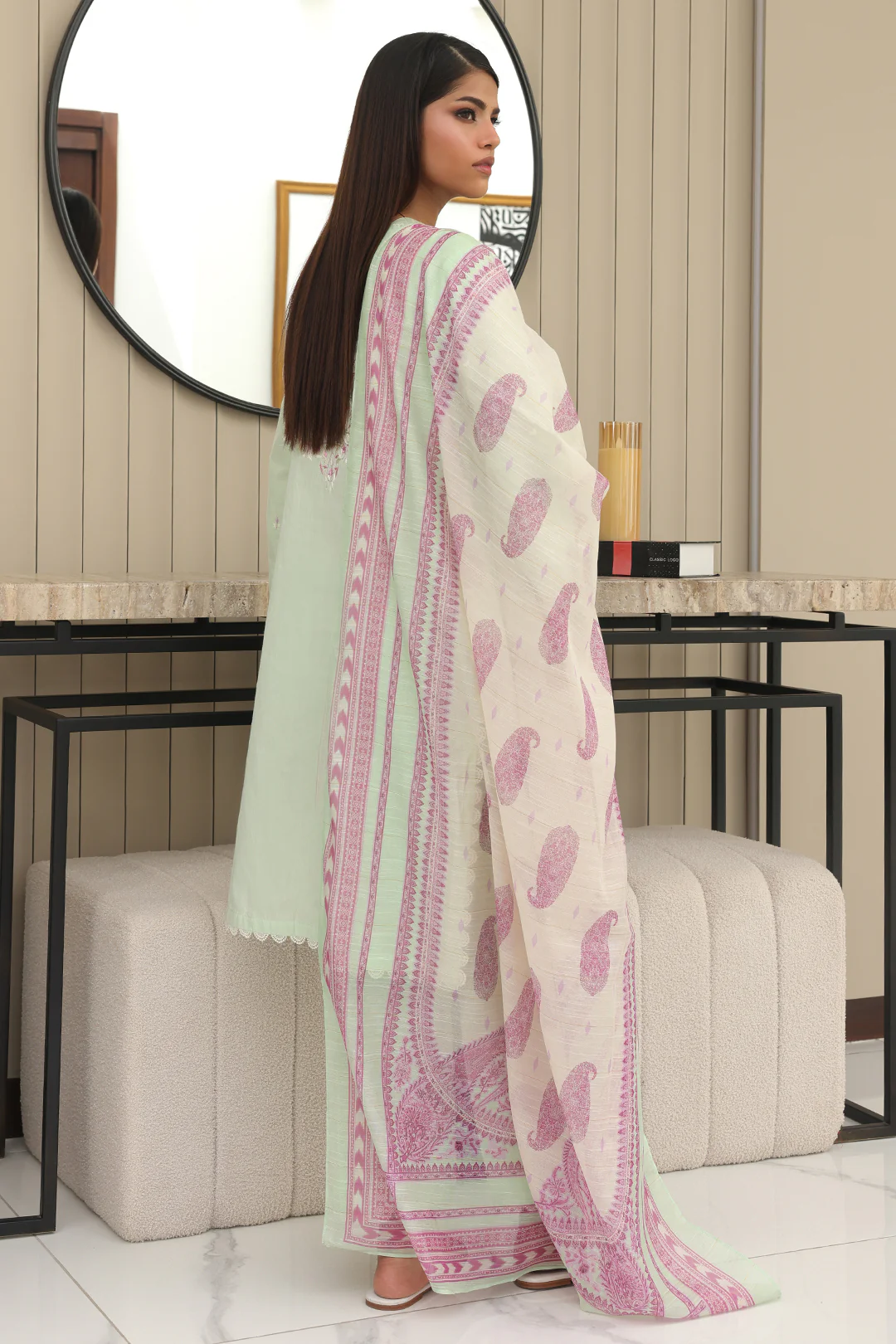 Embroidered Shirt Shalwar Dupatta - 0077 - Image 5
