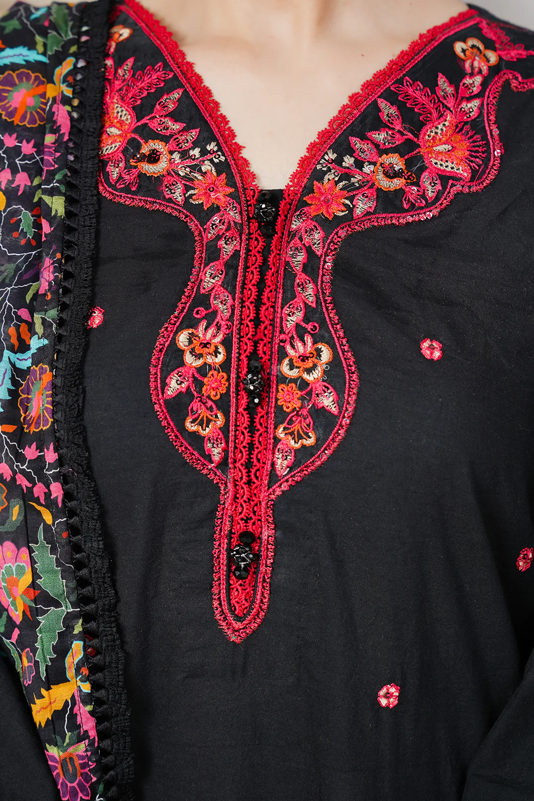 Embroidered Shirt Shalwar Dupatta - 0084 - Image 3