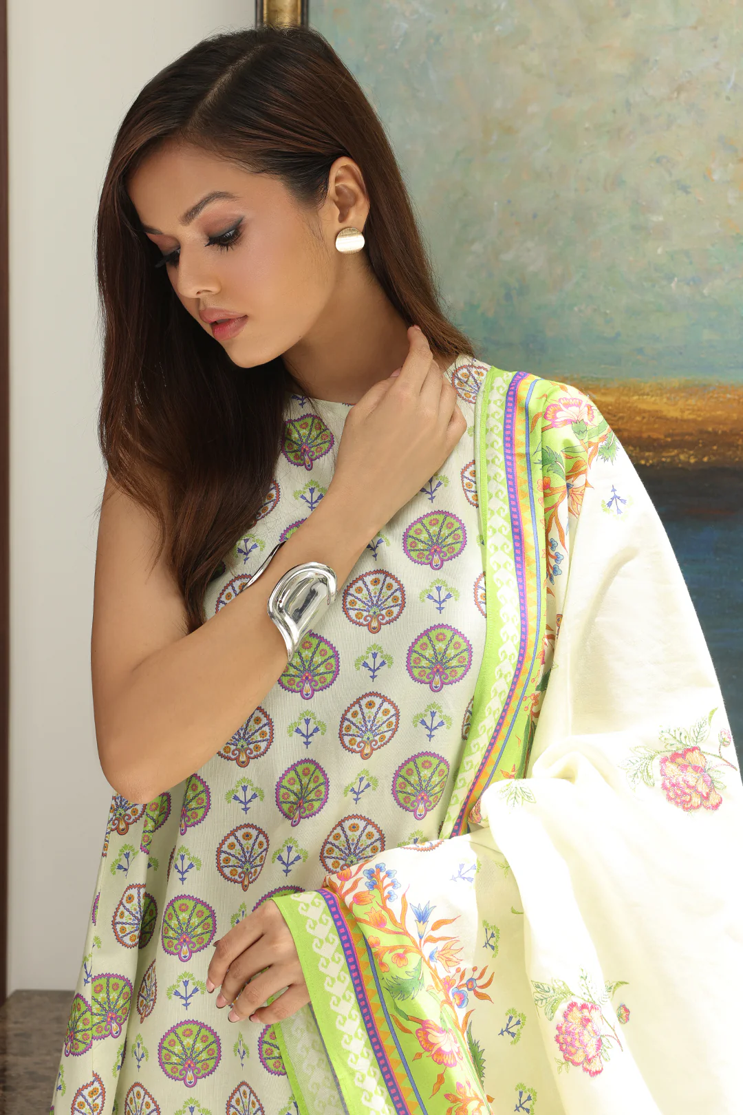 Embroidered Shirt Shalwar Dupatta - 0143 - Image 2