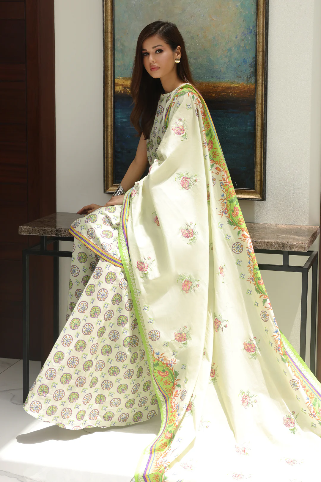 Embroidered Shirt Shalwar Dupatta - 0143 - Image 3