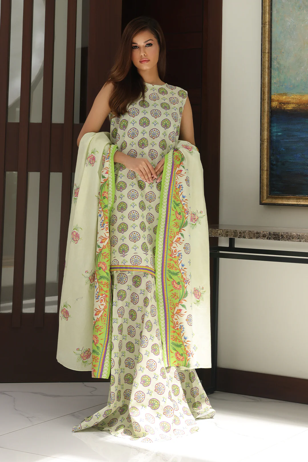 Embroidered Shirt Shalwar Dupatta - 0143 - Image 4