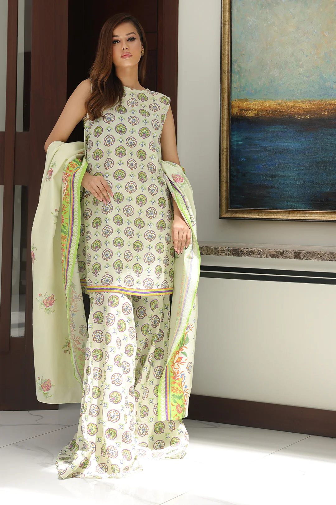 Embroidered Shirt Shalwar Dupatta - 0143 - Image 5