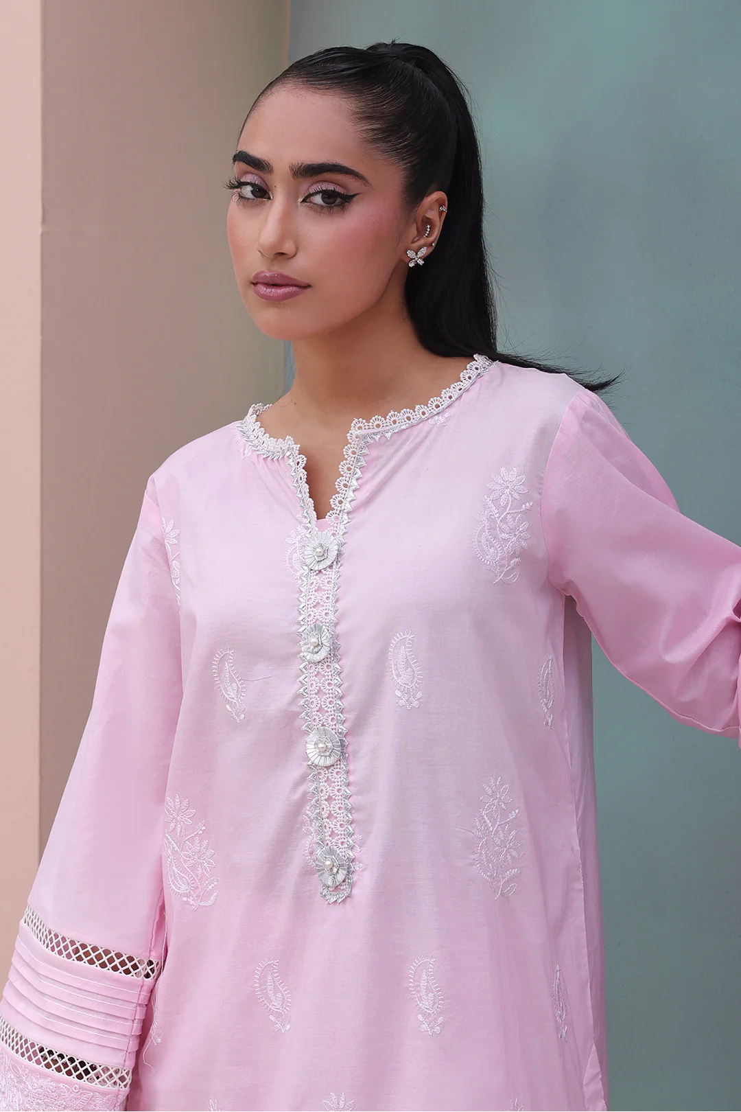 Embroidered Shirt Shalwar Dupatta - 0147 - Image 2
