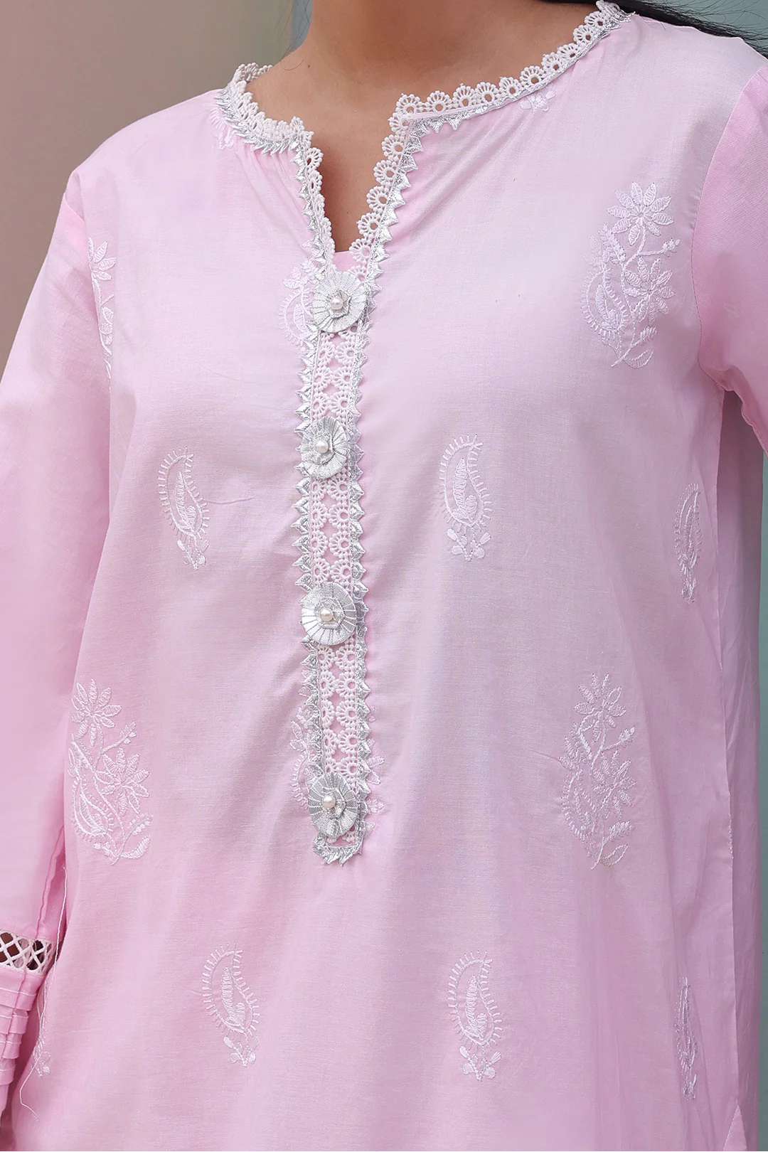 Embroidered Shirt Shalwar Dupatta - 0147 - Image 5