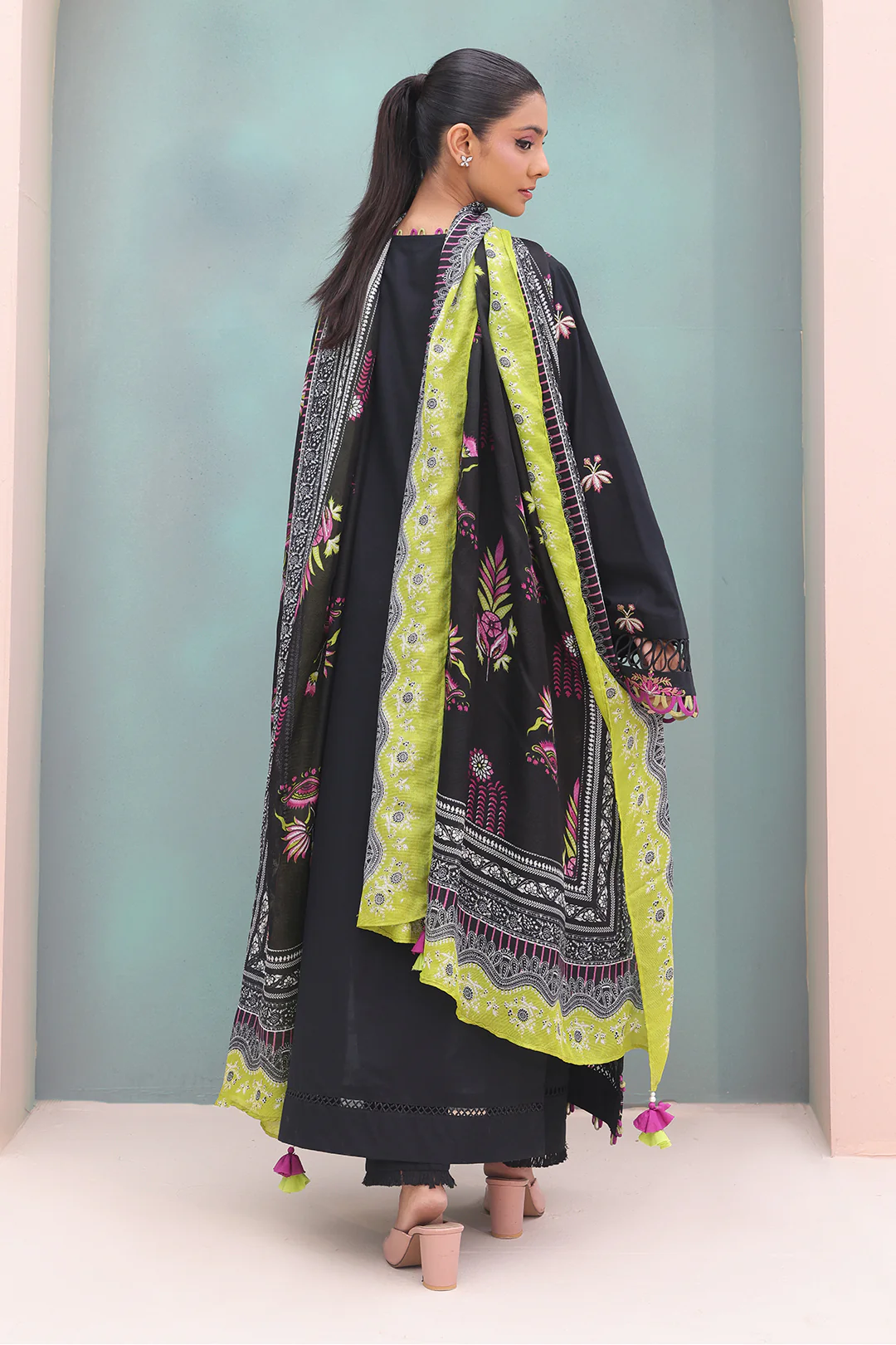 Embroidered Shirt Shalwar Dupatta - 0148 - Image 5