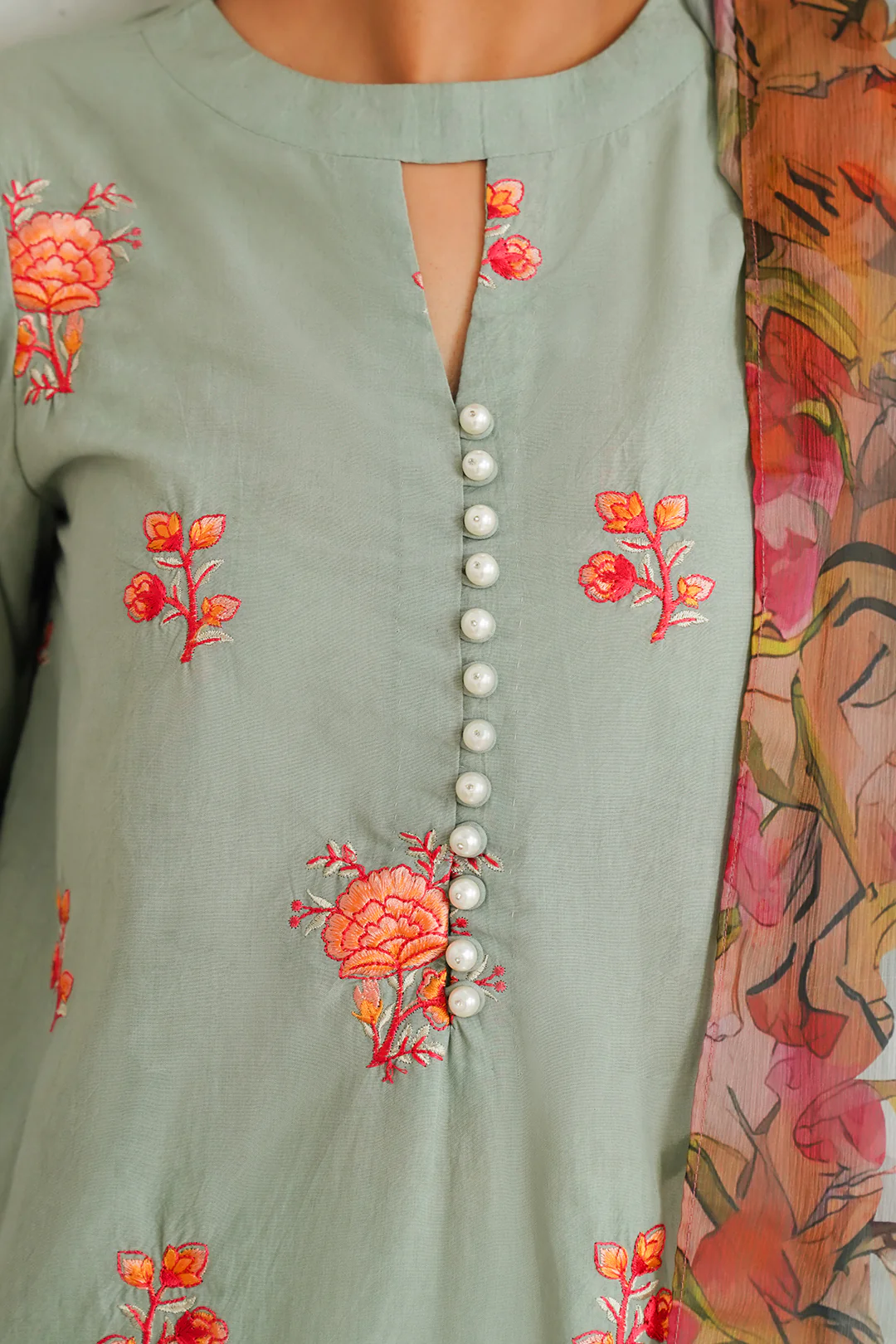 Embroidered Shirt Shalwar Dupatta - 0149 - Image 4