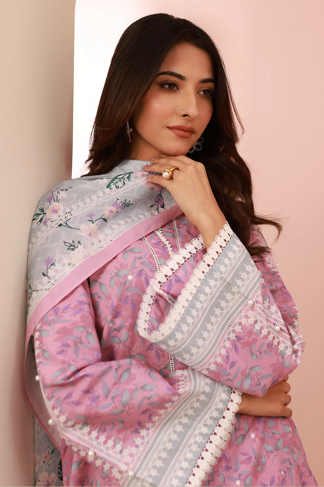 Embroidered Shirt Shalwar Dupatta - 0643 - Image 2