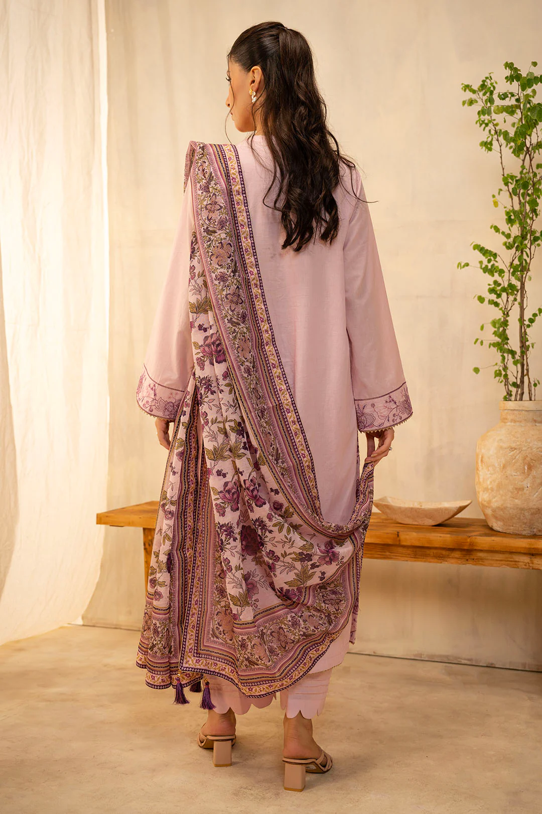 Embroidered Shirt Shalwar Dupatta - 0647 - Image 5