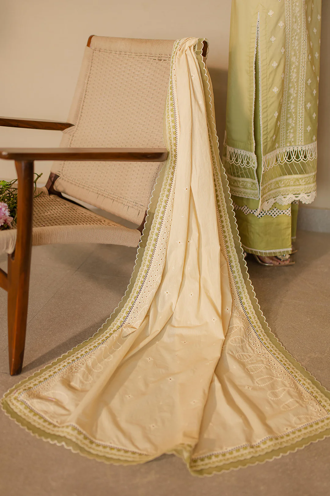 Embroidered Shirt Shalwar Dupatta - 0702 - Image 8