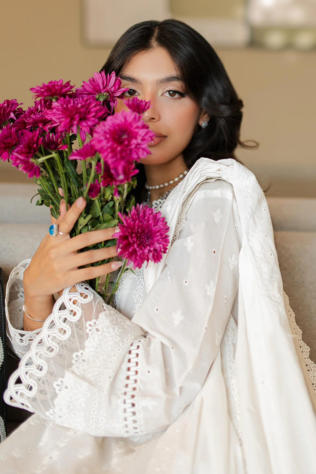 Embroidered Shirt Shalwar Dupatta - 0704 - Image 10