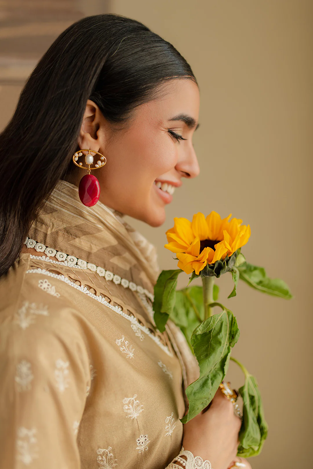 Embroidered Shirt Shalwar Dupatta - 0708 - Image 9