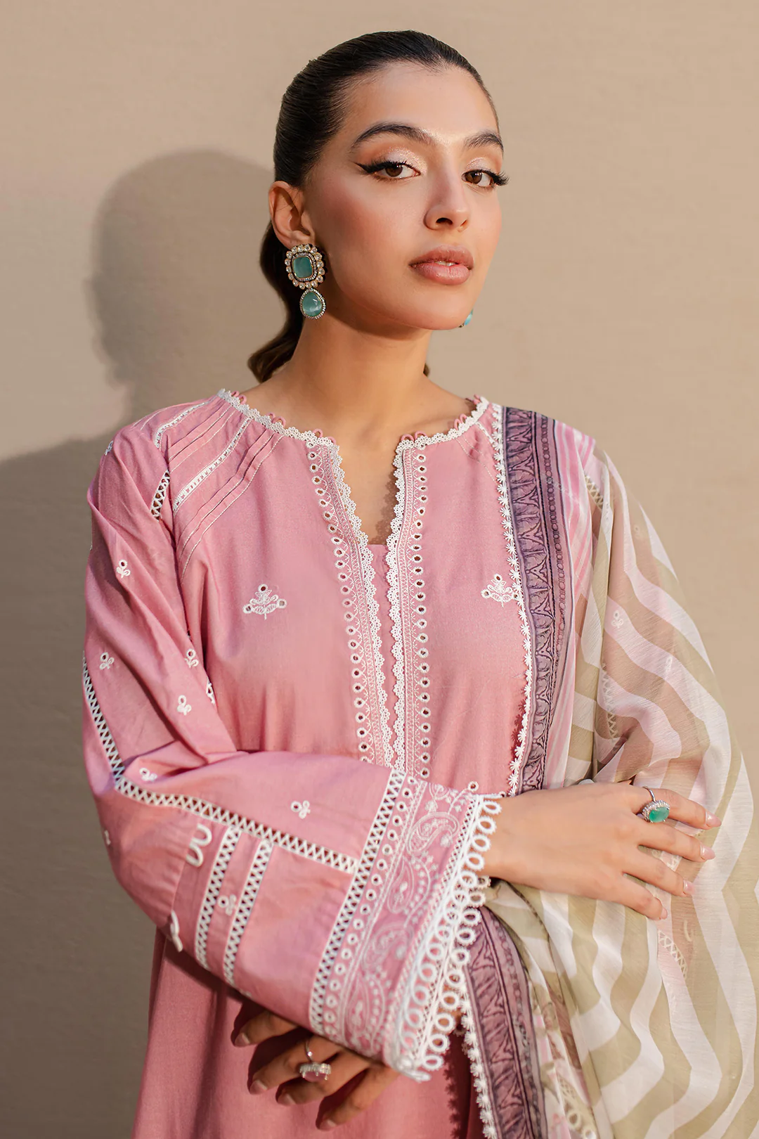 Embroidered Shirt Shalwar Dupatta - 0712